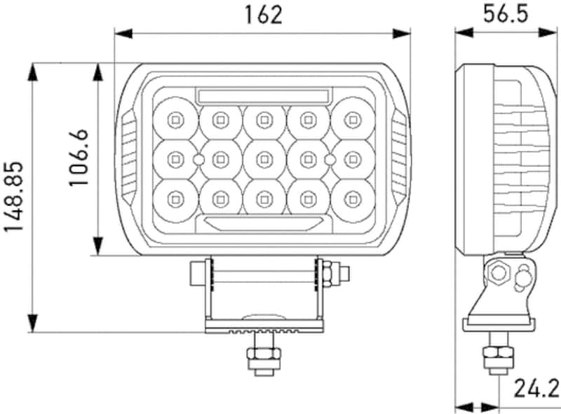 Hella — HELLA Value Fit 450 LED Lamp - 10-30 VDC 75W Driving Light Kit - view 10