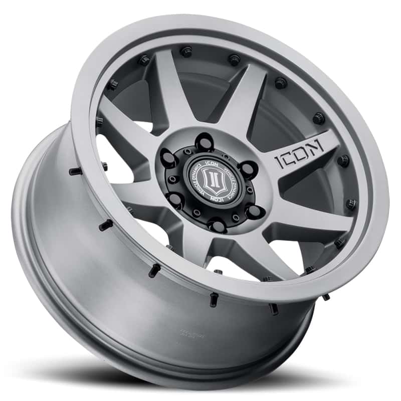 ICON — ICON Rebound Pro 17x8.5 5x5 -6mm Offset 4.5in BS 71.5mm Bore Titanium Wheel
REBOUND PRO WHEEL - view 12