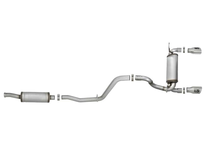 aFe — aFe Rebel Series 2.5in 409 SS Cat-Back Exhaust w/ Polished Tips 2018+ Jeep Wrangler (JL) V6 3.6L
Cat-Back Exhaust - view 4