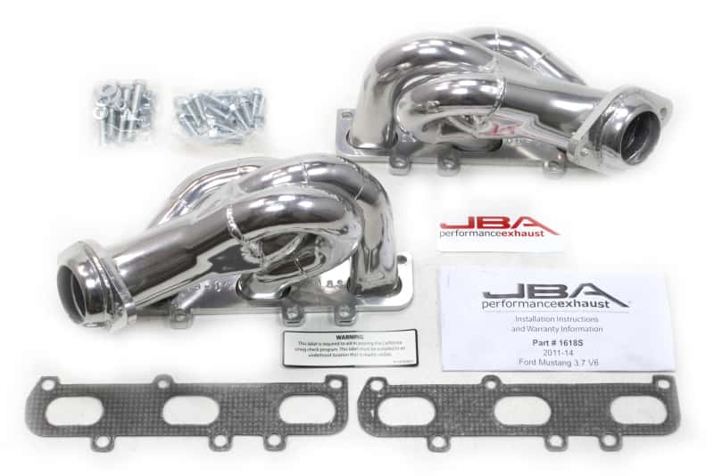 JBA — JBA 11-17 Ford Mustang 3.7L V6 1-5/8in Primary Silver Ctd Cat4Ward Header
Exhaust Header - view 1