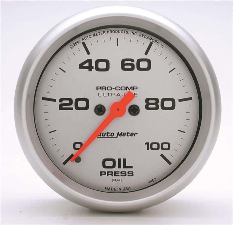 AutoMeter — Autometer Ultra-Lite 66.7mm Full Sweep Electronic 0-100 PSI Oil Pressure Gauge
2-5/8in OIL PRESS - view 2