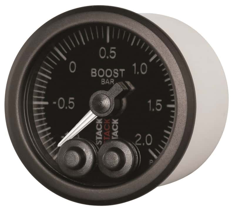 AutoMeter — Autometer Stack 52mm -1 to +2 Bar (Incl T-Fitting) Pro-Control Boost Pressure Gauge - Black
Ga Boost PC Blk 2Bar - view 3