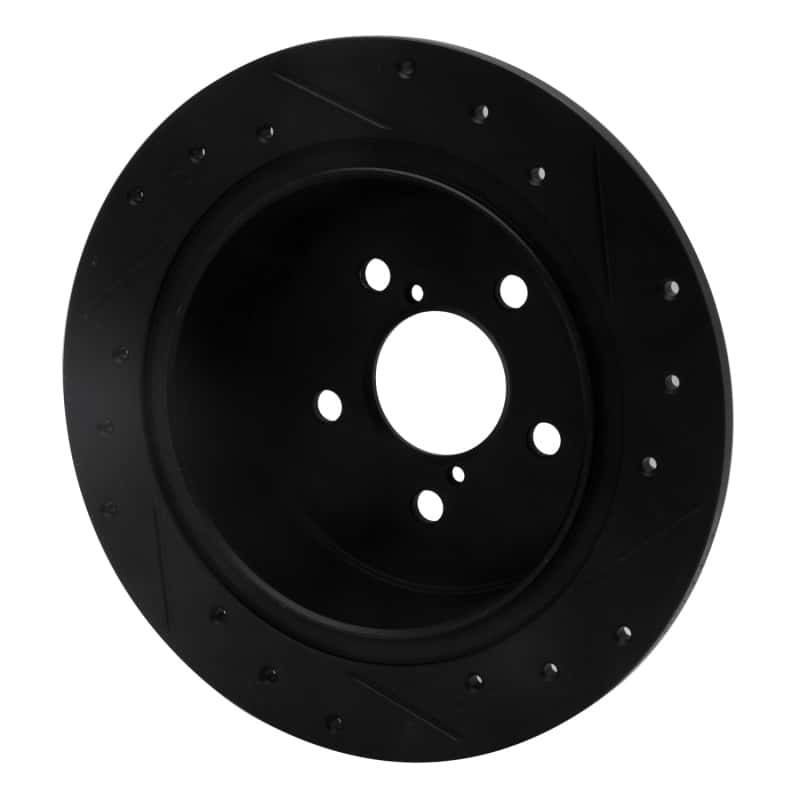R1 Concepts — R1 05-09 Subaru Legacy Rear Left Drilled & Slotted Black Brake Rotor
R1 Brake Rotor Drill - view 4
