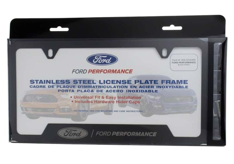 Ford Racing — Ford Racing Stainless Steel Ford Performance License Plate Frame - Black - view 15