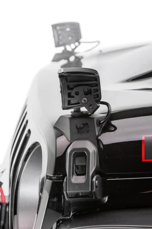 Go Rhino — Go Rhino 18-20 Jeep Wrangler JL/JLU/Gladiator JT Light Mount - 3in Cube
Hood Latch Pod - view 6