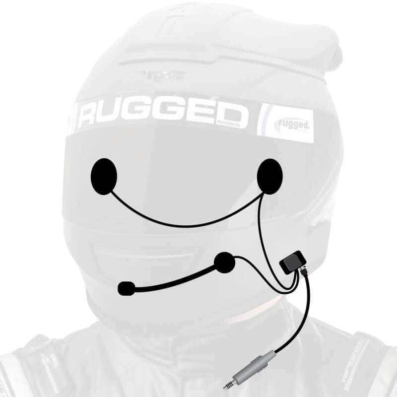 Rugged Radios — Rugged Radios Wired Offroad and STX Stereo - Helmet Kit w/Alpha Audio Speakers and Mic - view 2