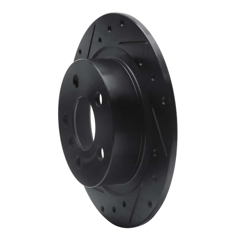 R1 Concepts — R1 14-25 BMW i3 Rear Left Drilled & Slotted Black Brake Rotor
R1 Brake Rotor Drill - view 2