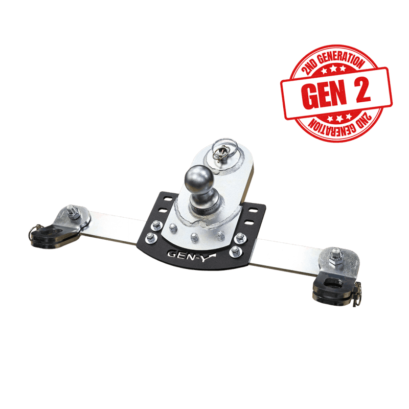 GEN-Y Hitch — Gen-Y 20-24 GM Short/Long Bed GoosePuck II 5in Offset Ball Puck Mount 25K TW w/Safety Chain Anchors
Gooseneck Hitch - view 1
