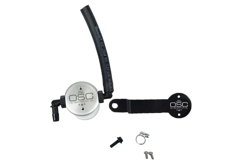 J&L — J&L 17-21 Honda Civic Type R Passenger Side Oil Separator 3.0 - Clear Anodized
Oil Separator - view 1
