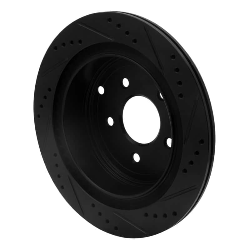R1 Concepts — R1 2003-2024 Infiniti M37 Rear Left Drilled & Slotted Black Brake Rotor
R1 Brake Rotor Drill - view 4
