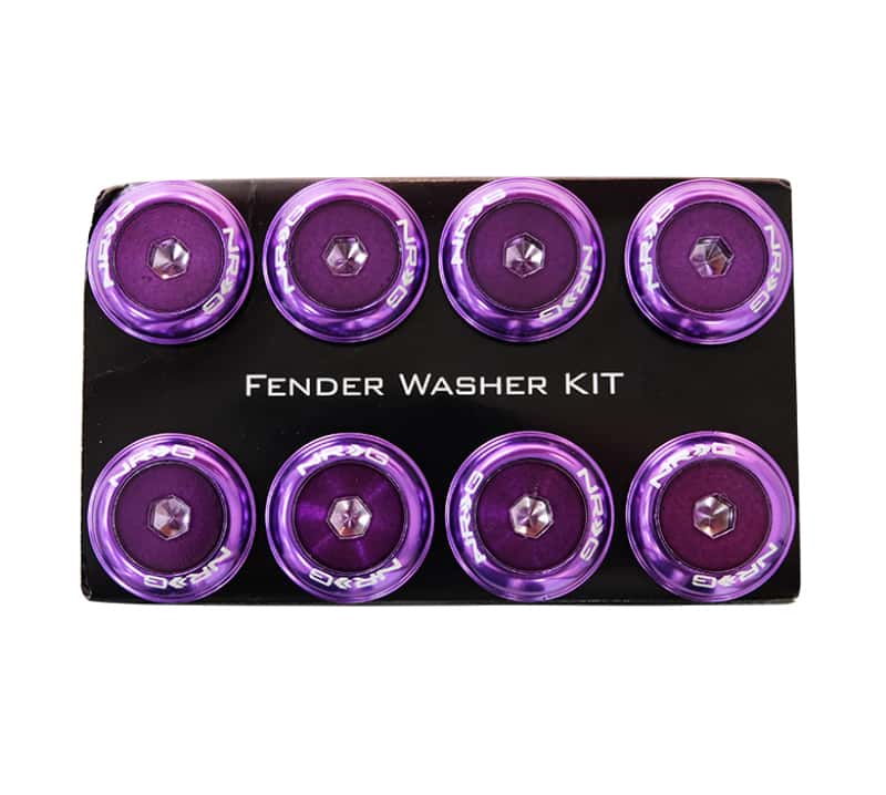 NRG — NRG Fender Washer Kit w/Color Matched M8 Bolt Rivets For Plastic (Purple) - Set of 8 - view 3