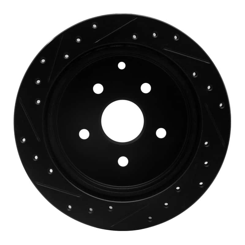 R1 Concepts — R1 86-97 Toyota Previa Rear Right Drilled & Slotted Black Brake Rotor
R1 Brake Rotor Drill - view 5