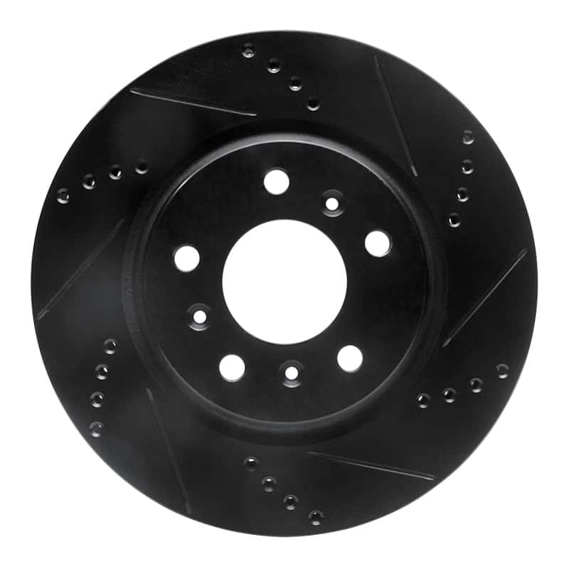 R1 Concepts — R1 04-09 Buick LaCrosse Front Right Drilled & Slotted Black Brake Rotor
R1 Brake Rotor Drill - view 1