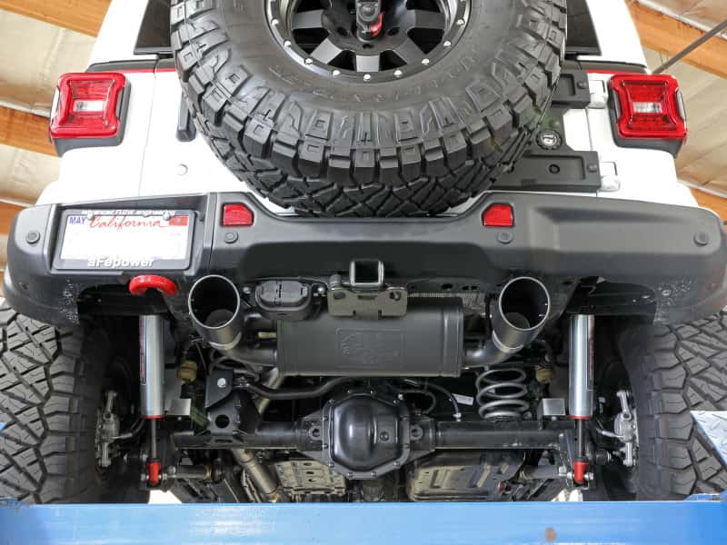 aFe — aFe Rebel Series 409 Stainless Steel Cat-Back Exhaust 18-21 Jeep Wrangler JL 2.0L (t) - Black Tip
Cat-Back Exhaust - view 8