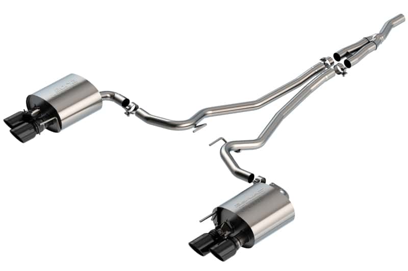 Borla — Borla 19-20 Ford Mustang Ecoboost 2.3L 2.25in S-type Exhaust w/ Valves - Black Chrome Tips
Cat-Back System - view 1