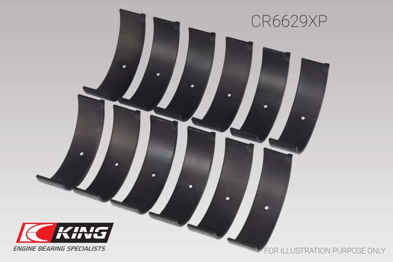 King Engine Bearings — King Engine Bearings Mitsubishi 6G72 (Size 0.26) Connecting Rod Bearing Set - view 3