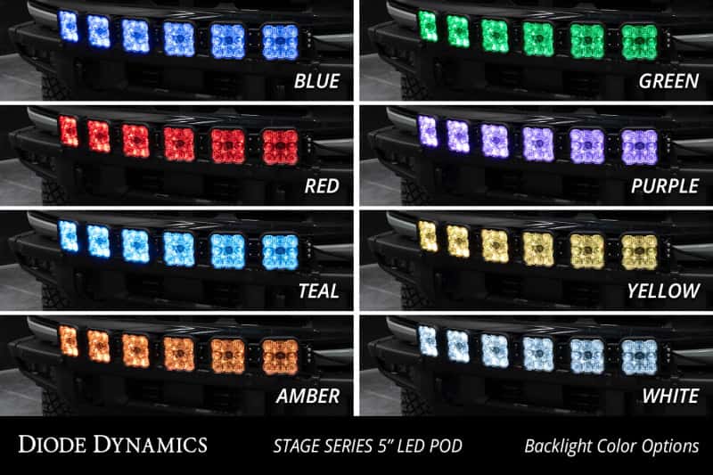 Diode Dynamics — Diode Dynamics Bronco SS5 6-Pod CrossLink Grille Lightbar Kit Sport - White Combo - view 7