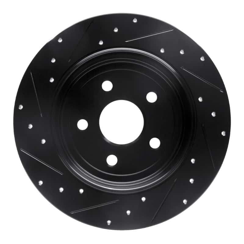 R1 Concepts — R1 11-22 Dodge Durango Rear Left Drilled & Slotted Black Brake Rotor
R1 Brake Rotor Drill - view 5