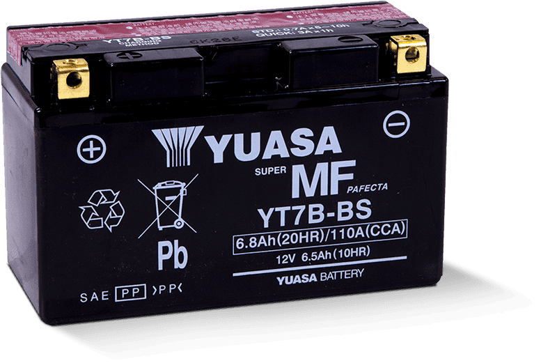 Yuasa Battery — Yuasa YT7B-BS Maintenance Free AGM 12-Volt Battery w/Bottle - view 2