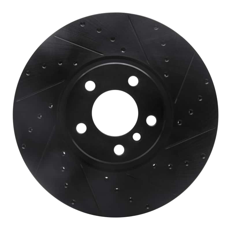 R1 Concepts — R1 07-18 BMW X6 Front Right Drilled & Slotted Black Brake Rotor
R1 Brake Rotor Drill - view 1