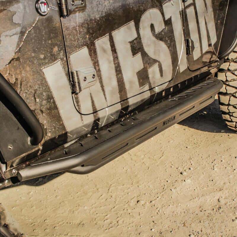 Westin — Westin/Snyper 2018+ Jeep Wrangler JL Unlimited 4DR Triple Tube Rock Rail Steps - Textured Black
Nerf/Step Bar - view 4