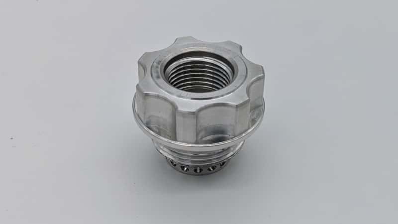 Granatelli Motor Sports — Granatelli -10AN ORB Female -20AN Male Threaded Insert Vented Oil Fill Cap - Natural
Oil Filler Cap - view 1