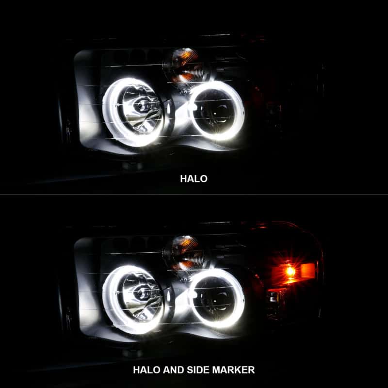 ANZO — ANZO 2002-2005 Dodge Ram 1500 Projector Headlights w/ Halo Black Clear Amber
Head Light Set
HdLtSet - view 9
