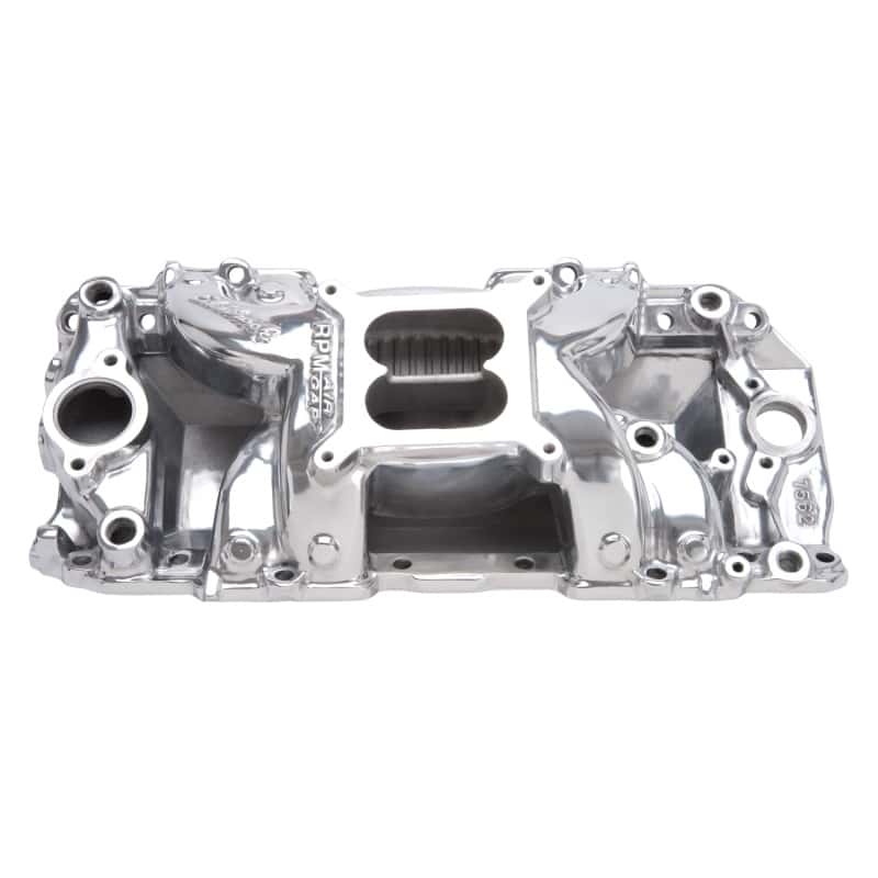 Edelbrock — Edelbrock Polished B/B Chev Rect Port RPM Air-Gap Manifold
MANIFOLD - view 1