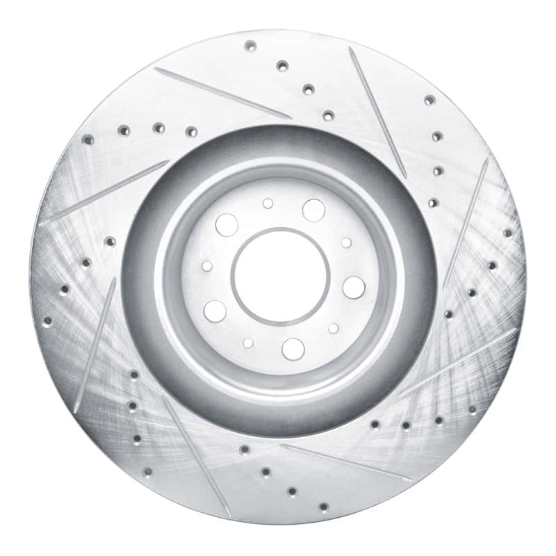R1 Concepts — R1 20-25 Tesla Model Y Front Left Drilled & Slotted Silver Brake Rotor
R1 Brake Rotor Drill - view 5