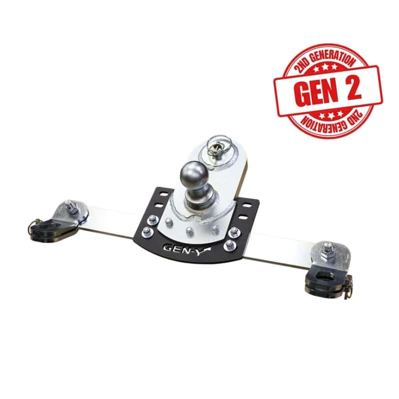 GEN-Y Hitch — Gen-Y 20-24 GM Short/Long Bed GoosePuck II 5in Offset Ball Puck Mount 25K TW w/Safety Chain Anchors
Gooseneck Hitch - view 2