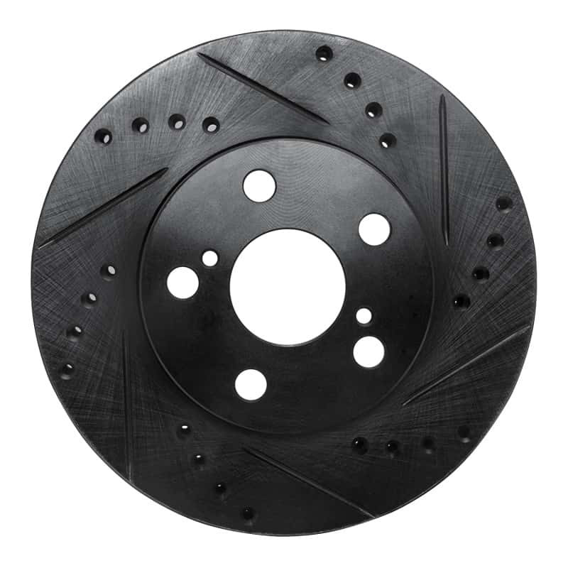 R1 Concepts — R1 94-00 Toyota Celica Front Right Drilled & Slotted Black Brake Rotor
R1 Brake Rotor Drill - view 1