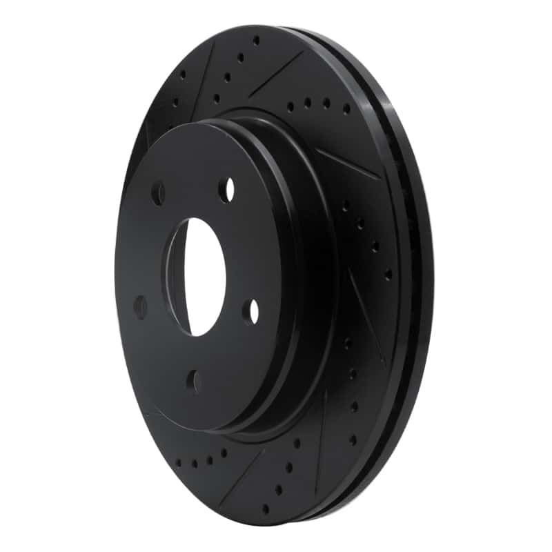 R1 Concepts — R1 02-24 Chrysler ASPEN Front Left Drilled & Slotted Black Brake Rotor
R1 Brake Rotor Drill - view 2