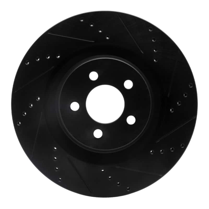 R1 Concepts — R1 05-23 Chrysler 300 Front Right Drilled & Slotted Black Brake Rotor
R1 Brake Rotor Drill - view 1
