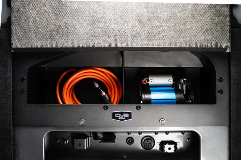 DV8 Offroad — DV8 Offroad 21-23 Ford Bronco (Exc. Bronco Raptor) Air Compressor Mount & Storage Box
Compressor Box Mount - view 5