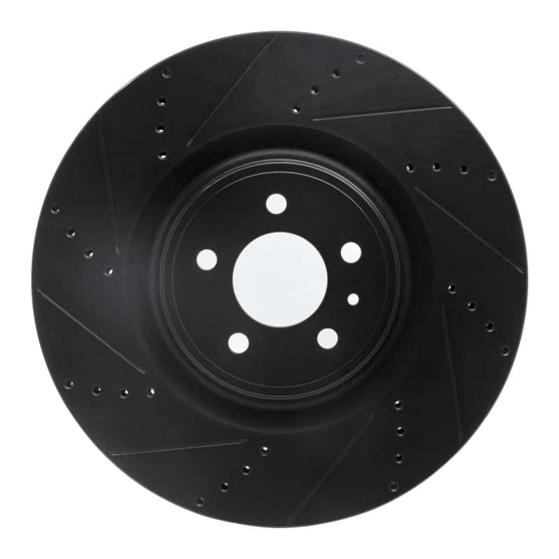 R1 Concepts — R1 13-14 Ford Mustang Front Left Drilled & Slotted Black Brake Rotor
R1 Brake Rotor Drill - view 1