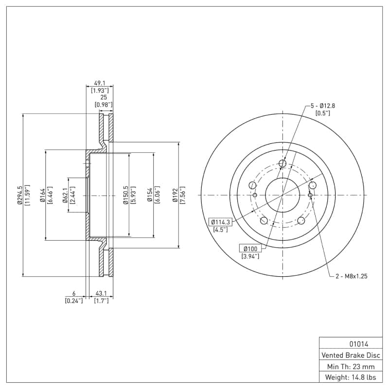 DFC — DFC 06-17 Suzuki Grand Vitara Front GeoSPEC Coated Rotor
DFC Brake Rotor - view 2