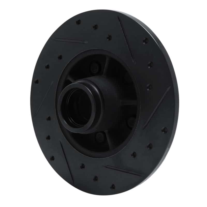 R1 Concepts — R1 84-87 Pontiac Fiero Front Left Drilled & Slotted Black Brake Rotor
R1 Brake Rotor Drill - view 4