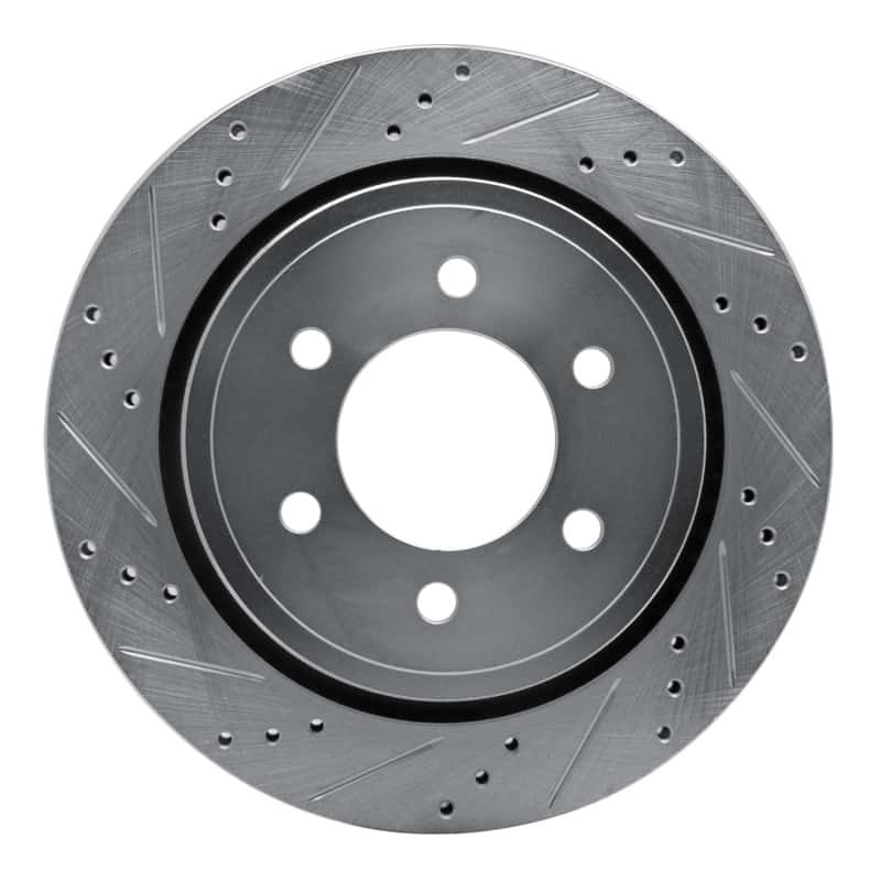 R1 Concepts — R1 15-17 Ford F-150 4WD Rear Left Drilled & Slotted Silver Brake Rotor
R1 Brake Rotor Drill - view 1