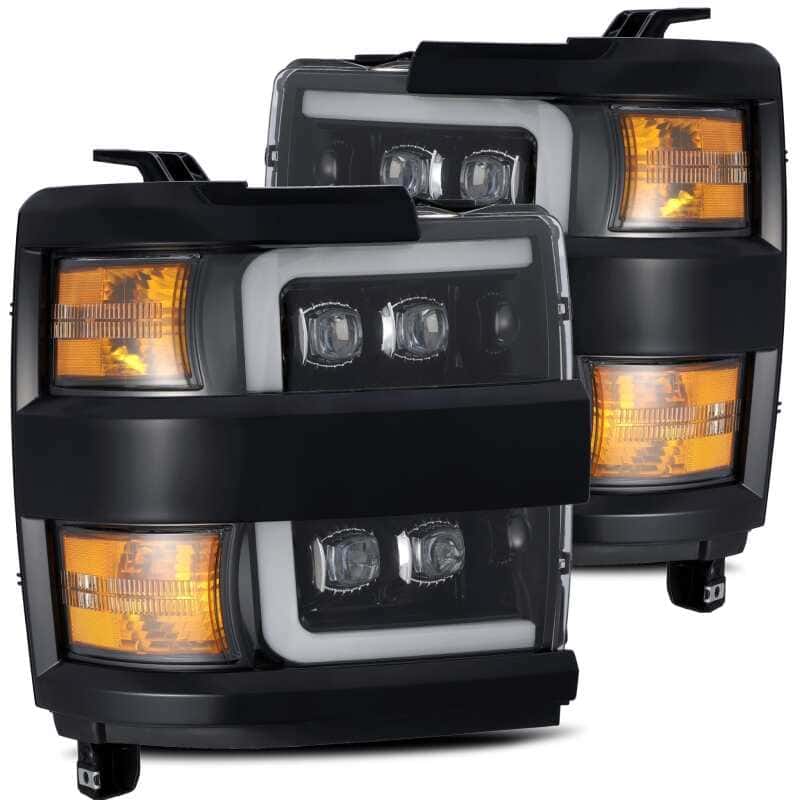 AlphaRex — AlphaRex 15-18 Chevy 2500HD NOVA LED Proj Headlight Plank Style Jet Blk w/Activ Light/Seq Signal/DRL
Projector Headlights - view 1