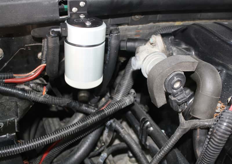 J&L — J&L 99-04 Ford Lightning Passenger Side Oil Separator 3.0 - Clear Anodized
Oil Separator - view 2