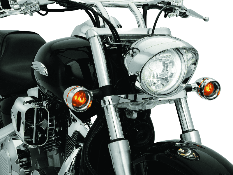 Kuryakyn — Kuryakyn Deep Dish Bezels With Smoke Lenses Red Light - view 2