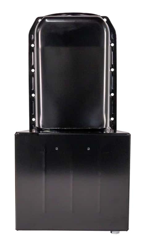 Moroso — Moroso 80-85 Chevrolet SBC (w/Passenger Side Dipstick) Wet Sump 7qt 8.25in Steel Oil Pan - Black - view 3