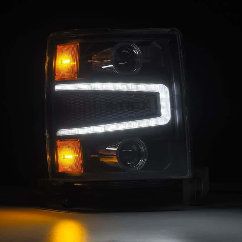 AlphaRex — AlphaRex 04-15 Chevy 1500HD LUXX-Series LED Proj Headlights Black w/Activ Light/Seq Signal
Projector Headlights - view 3