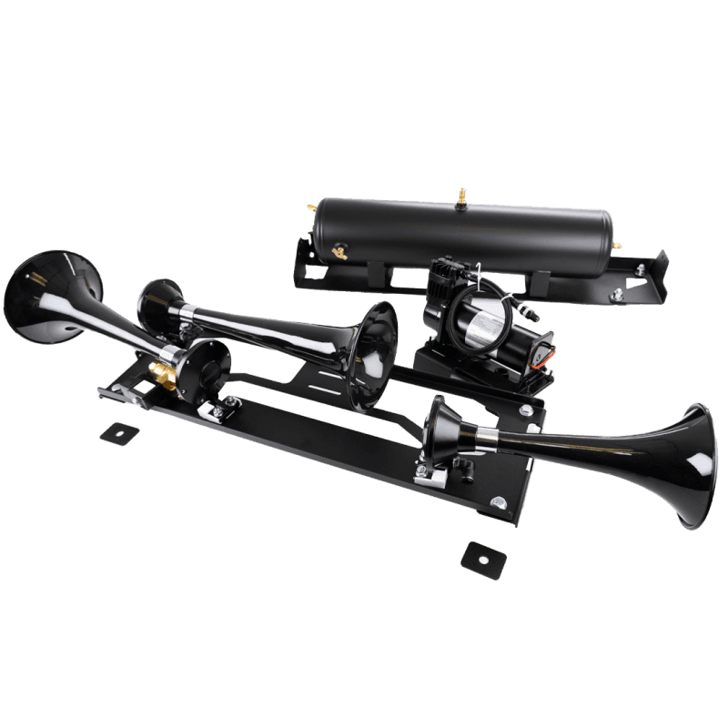 Kleinn Air Horns — Kleinn 23-24 Ford F-250/ F-350/ F-450 Onboard Air System w/ Model 230 Horns
Onboard Air w/ Horns - view 1
