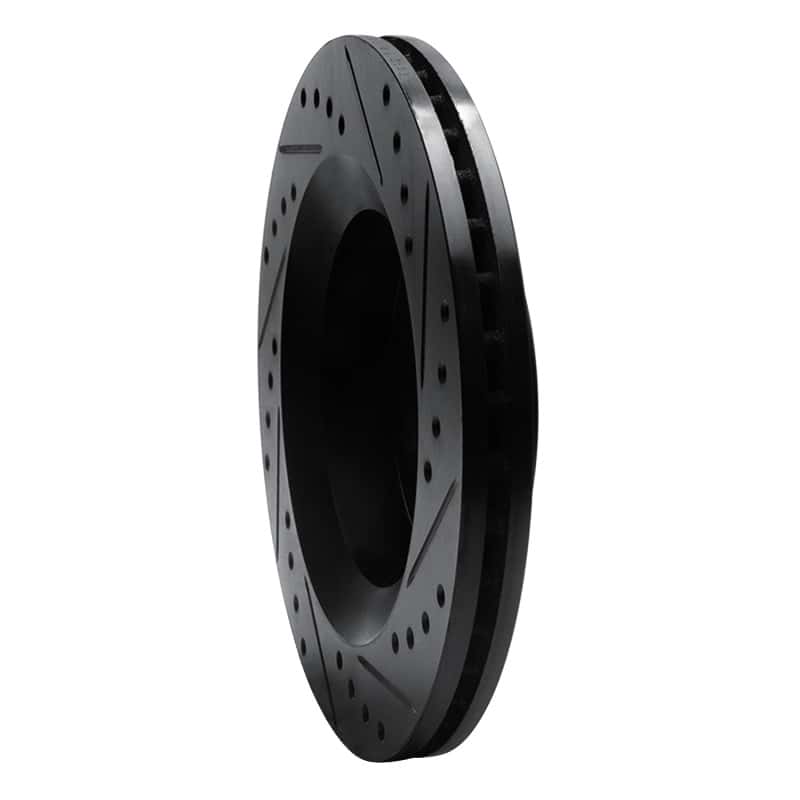 R1 Concepts — R1 99-04 Chrysler 300M Front Left Drilled & Slotted Black Brake Rotor
R1 Brake Rotor Drill - view 4