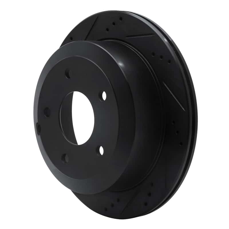 R1 Concepts — R1 05-06 Pontiac GTO Rear Left Drilled & Slotted Black Brake Rotor
R1 Brake Rotor Drill - view 2