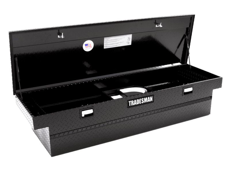 Tradesman — Tradesman Aluminum Single Lid Cross Bed Truck Tool Box (63in.) - Black - view 2