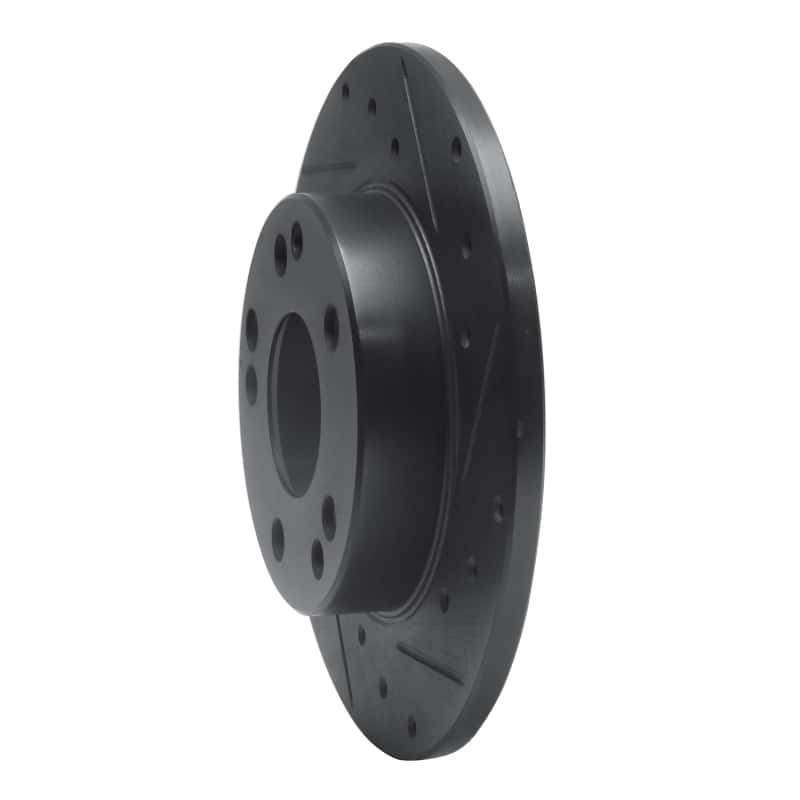 R1 Concepts — R1 83-89 Mercedes-Benz 190E Front Right Drilled & Slotted Black Brake Rotor
R1 Brake Rotor Drill - view 2
