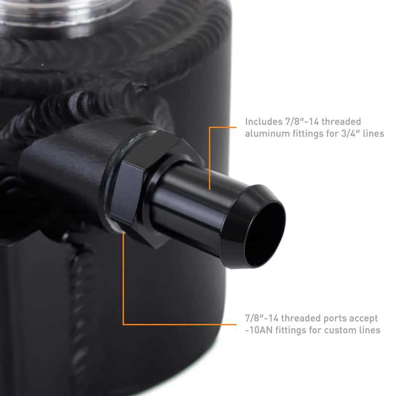 Mishimoto — Mishimoto Universal Aluminum Coolant Expansion Tank - MWBK
Coolant Reservoir - view 4