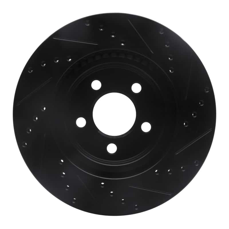 R1 Concepts — R1 05-23 Chrysler 300 Front Left Drilled & Slotted Black Brake Rotor
R1 Brake Rotor Drill - view 5